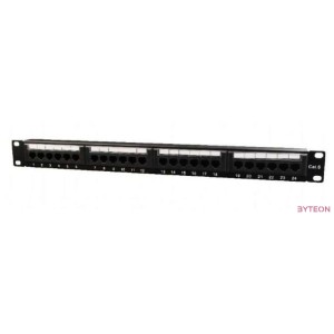 Gembird 24 portos Cat.6 1U 19 RJ45 Patch Panel