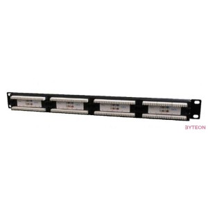 Gembird 24 portos Cat.6 1U 19 RJ45 Patch Panel