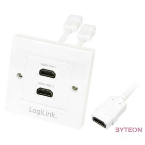 LogiLink HDMI fali lemez 2x HDMI anya