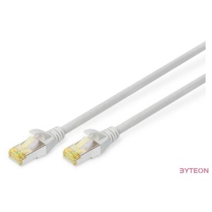 Digitus Prime RJ45 CAT6A 10Gb S-FTP M,M adatkábel 1m szürke