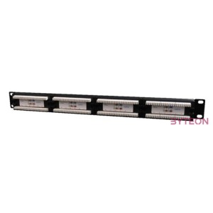 Gembird 24 portos Cat.6 1U 19 RJ45 Patch Panel