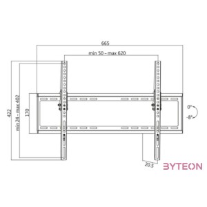 LOGILINK - TV wall mount, tilt -8,0, 37 - 70, max. 35 kg