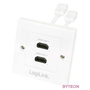 LogiLink HDMI fali lemez 2x HDMI anya