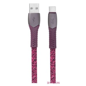 RivaCase Egmont PS6102 RD12 Type-C , USB 2.0 cable 1,2m Red