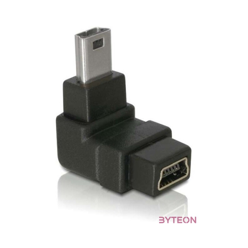 DeLock Adapter USB-B mini 5pin male,female 90angled