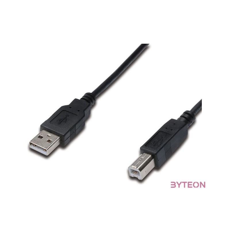 Assmann USB2.0 connection cable type A - B M,M 5m Black