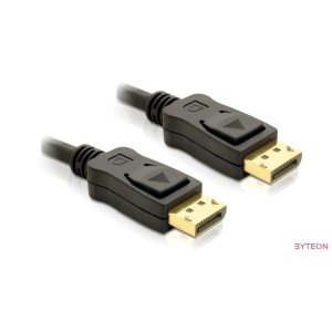 Delock bal/egyenes sárga SATA (fémlappal) összekötő kábel - 0,5m