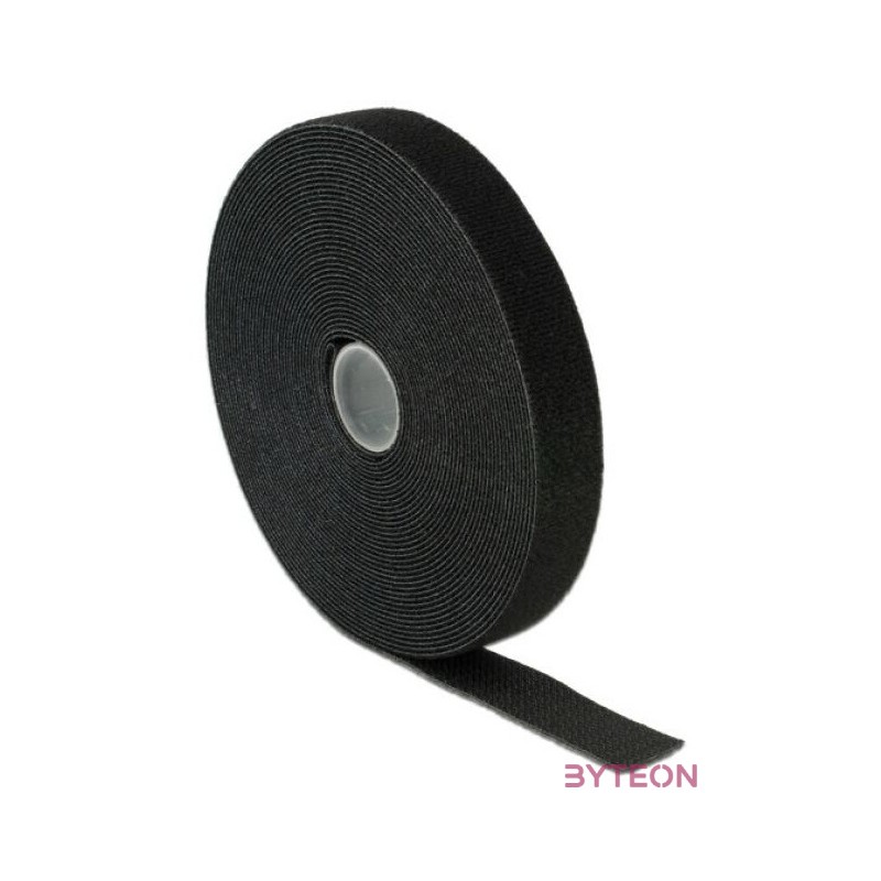 DeLock Hook-and-loop fasteners L 10 m x W 20 mm roll Black