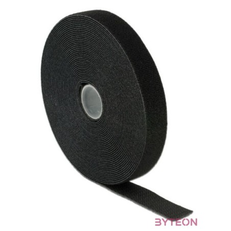DeLock Hook-and-loop fasteners L 10 m x W 20 mm roll Black
