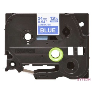 Brother TZE-555 laminált P-Touch szalag (24mm) White on Blue - 8m