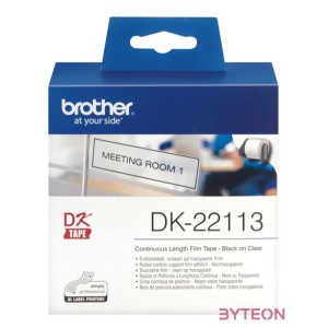 Brother DK-22113 folytonos szalagcímke 62mm x 15,24m öntapadós Clear
