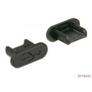 DeLock Dust Cover for USB 2.0 Micro-B female without grip 10 pieces Black