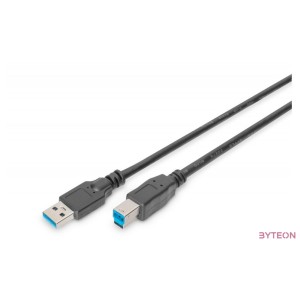 Assmann USB3.0 connection cable type A - B M,M 1,8m Black