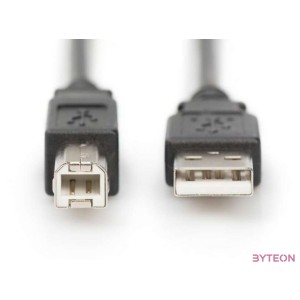 Assmann USB2.0 connection cable type A - B M,M 5m Black