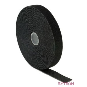 DeLock Hook-and-loop fasteners L 10 m x W 20 mm roll Black