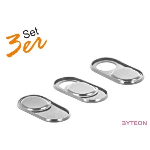 DeLock Webcam Cover for Laptop, Tablet and Smartphone 3 pack Silver