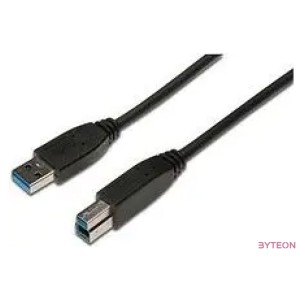 Assmann USB3.0 connection cable type A - B M,M 1,8m Black