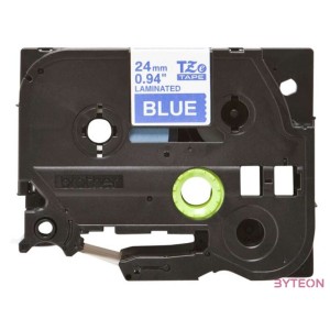 Brother TZE-555 laminált P-Touch szalag (24mm) White on Blue - 8m