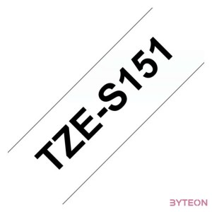Brother TZE-S151 laminált P-touch szalag (24mm) Black on Clear - 8m