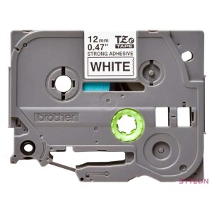 Brother TZE-S231 laminált P-touch szalag (12mm) Black on White - 8m