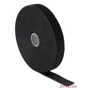 DeLock Hook-and-loop fasteners L 10 m x W 20 mm roll Black