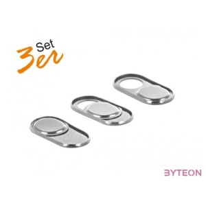 DeLock Webcam Cover for Laptop, Tablet and Smartphone 3 pack Silver