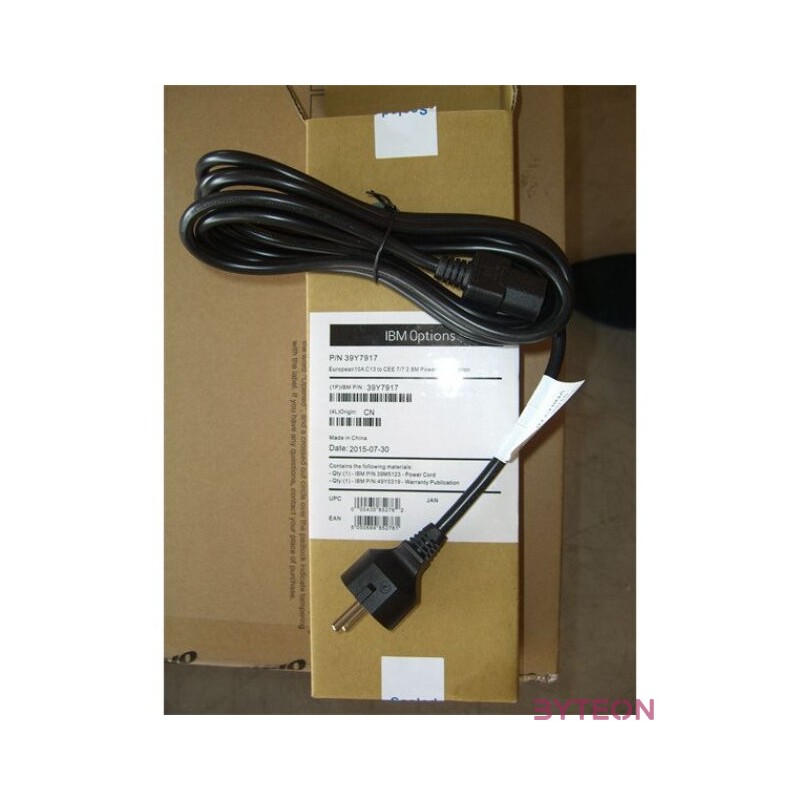 IBM szerver Kiegészítő tápkábel 2,8m 10A line C13 to CEE 7,7