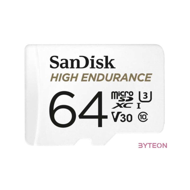 Sandisk 64GB SD micro (SDXC Class 10 UHS-I U3) High Endurance memória kártya