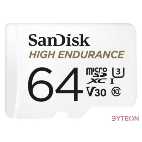 Sandisk 64GB SD micro (SDXC Class 10 UHS-I U3) High Endurance memória kártya