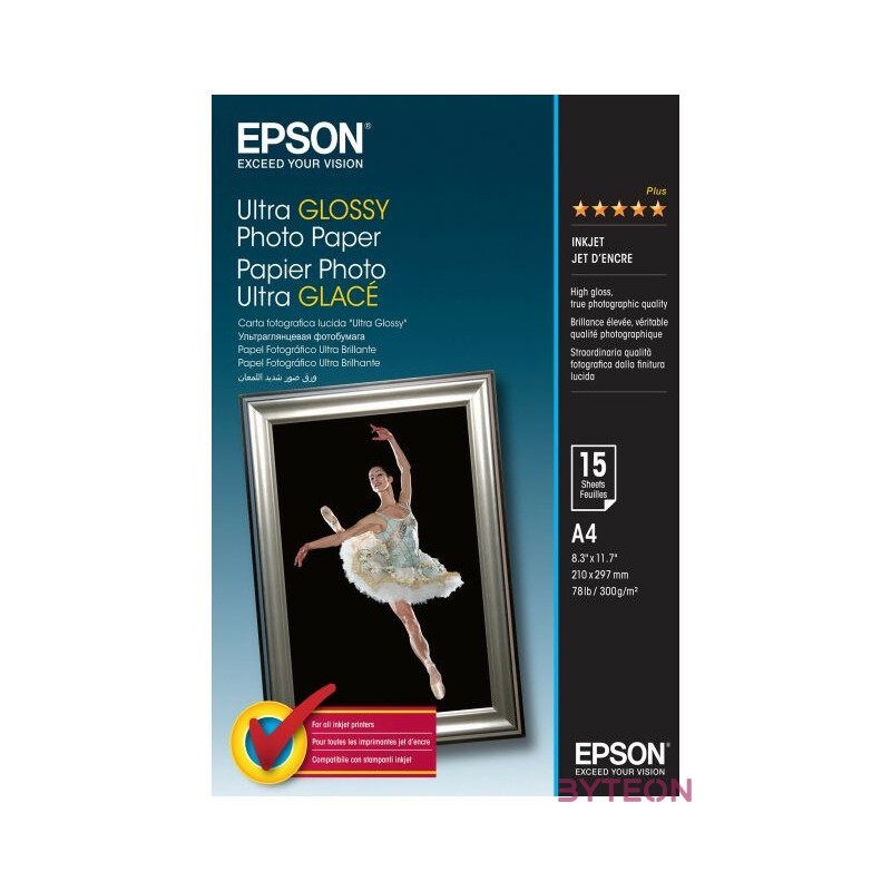 Epson ULTRA GLOSSY A4 300g, 15 lap