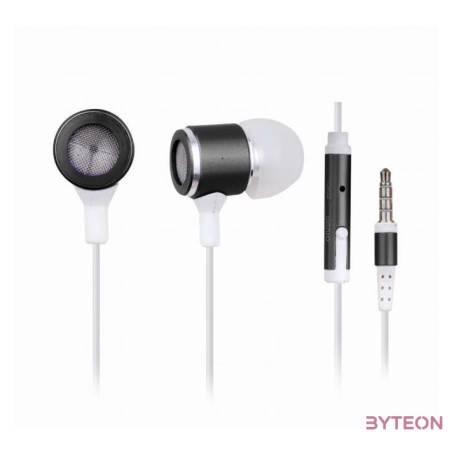 Gembird MHS-EP-001 jack fekete-fehér mikrofonos fülhallgató