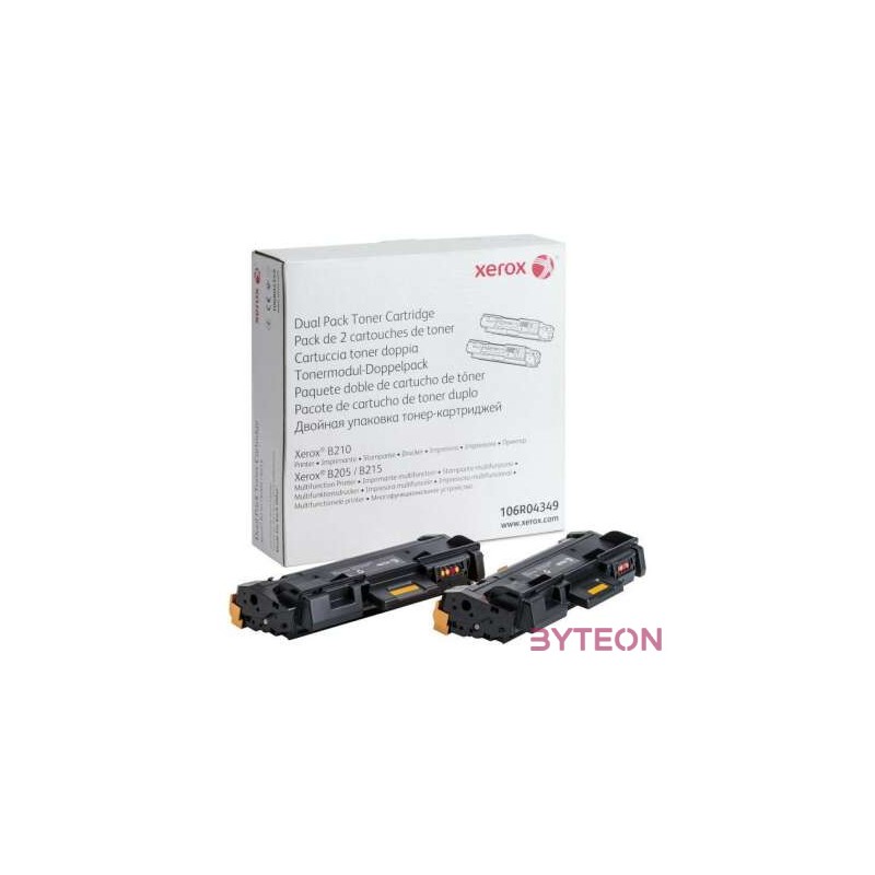 Xerox 106R04349 fekete duopack toner