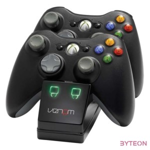 Venom VS2891 Xbox 360 fekete dupla töltőállomás  2db akkumulátor