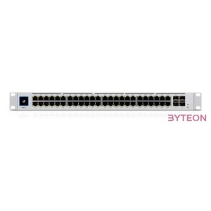 Ubiquiti UniFi USW-PRO-48-POE Gen2 48port GbE LAN 40xPoE 8xPoE 4xSFP port L3 menedzselhető switch