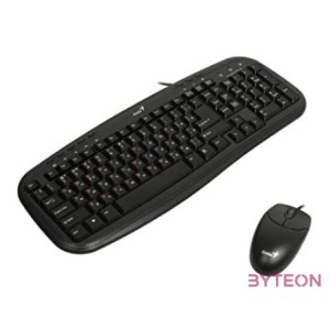 Genius KM-200 billentyűzet  egér Black HU