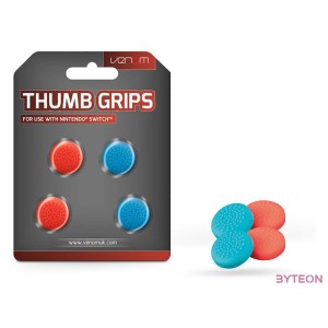 Venom VS4918 piros és kék Thumb Grips (4x) Nintendo Switch kontrollerhez