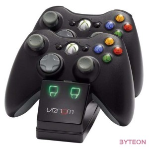 Venom VS2891 Xbox 360 fekete dupla töltőállomás  2db akkumulátor