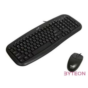 Genius KM-200 billentyűzet  egér Black HU
