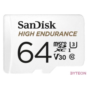 Sandisk 64GB SD micro (SDXC Class 10 UHS-I U3) High Endurance memória kártya