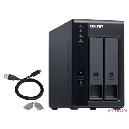 QNAP TR-002 2x HDD,SSD bővítő modul, USB3.1