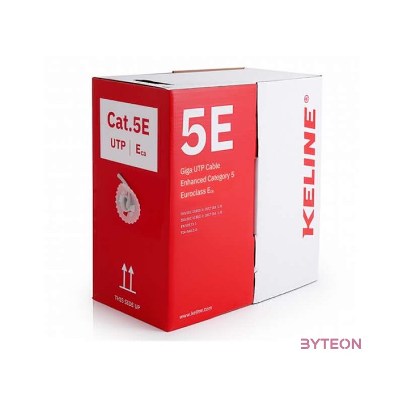 KE-Line Cat.5E (U,UTP) 305m, PVC árnyékolatlan fali kábel