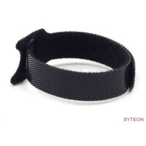 Gembird 210x12mm 100db-os fekete tépőzáras vezetékkötegelő