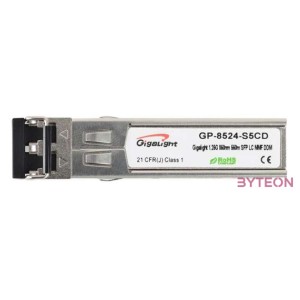 Gigalight SFP modul, 1.25G, 850nm, 550M távolság, 070 hőm. tart., DDM funkció