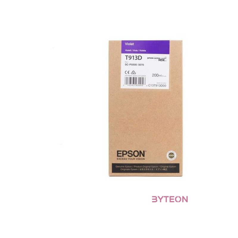 EPSON Patron T913D Ibolya tintapatron (200ml)