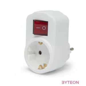 Delight 230V 10A Földelt kapcsolós 1-es fali dugalj
