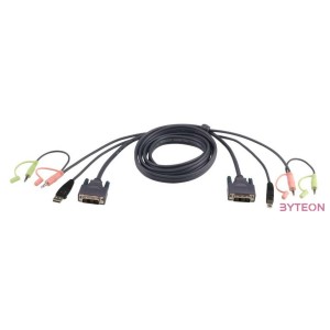 ATEN 2L-7D02U KVM Kábel USB DVI 1,8m