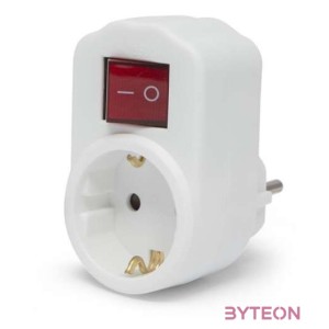 Delight 230V 10A Földelt kapcsolós 1-es fali dugalj
