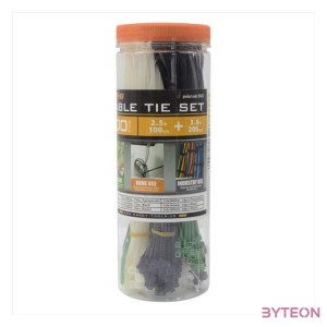 Handy Vezetékkötegelő szett 300db-os vegyes méret és szín