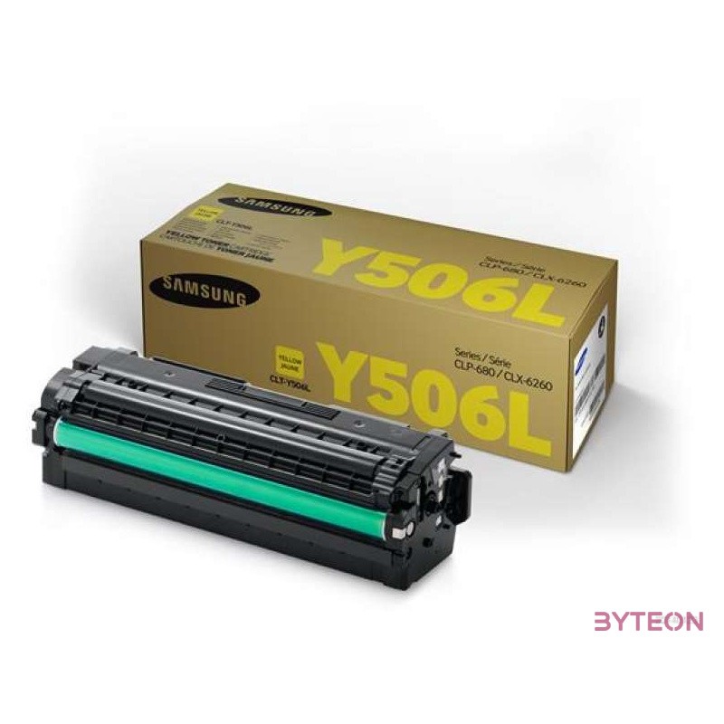 Samsung CLT-Y506L Sárga toner CLP-680 tipusú színes lézernyomtatóhoz (3500lap)