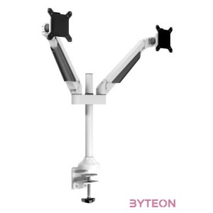 Multibrackets asztali rögzítő Gas Lift Dual, dönthető, forgatható 15-32, fehér